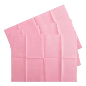 75pcs Dental Bibs Disposable - Disposable Dental Bibs Dentist Tattoo Bibs Pink Dental Bibs for Nails Patient Bibs Pink Towels Salons Tablecloths