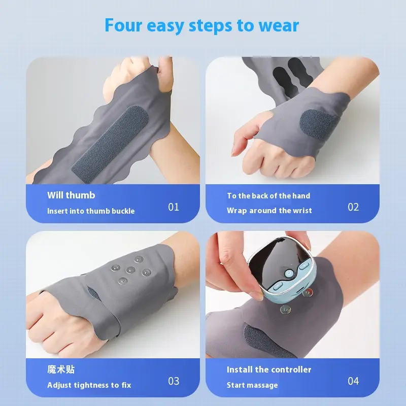 Vibratory Hand Massager for Wrist Hand Care, 5 Modes 9 Levels with Vibration Heat Timer Function, Vibratory Hand Massager for Wrist Hand Care, 5 Modes 9 Levels with Vibration Heat Timer Function,