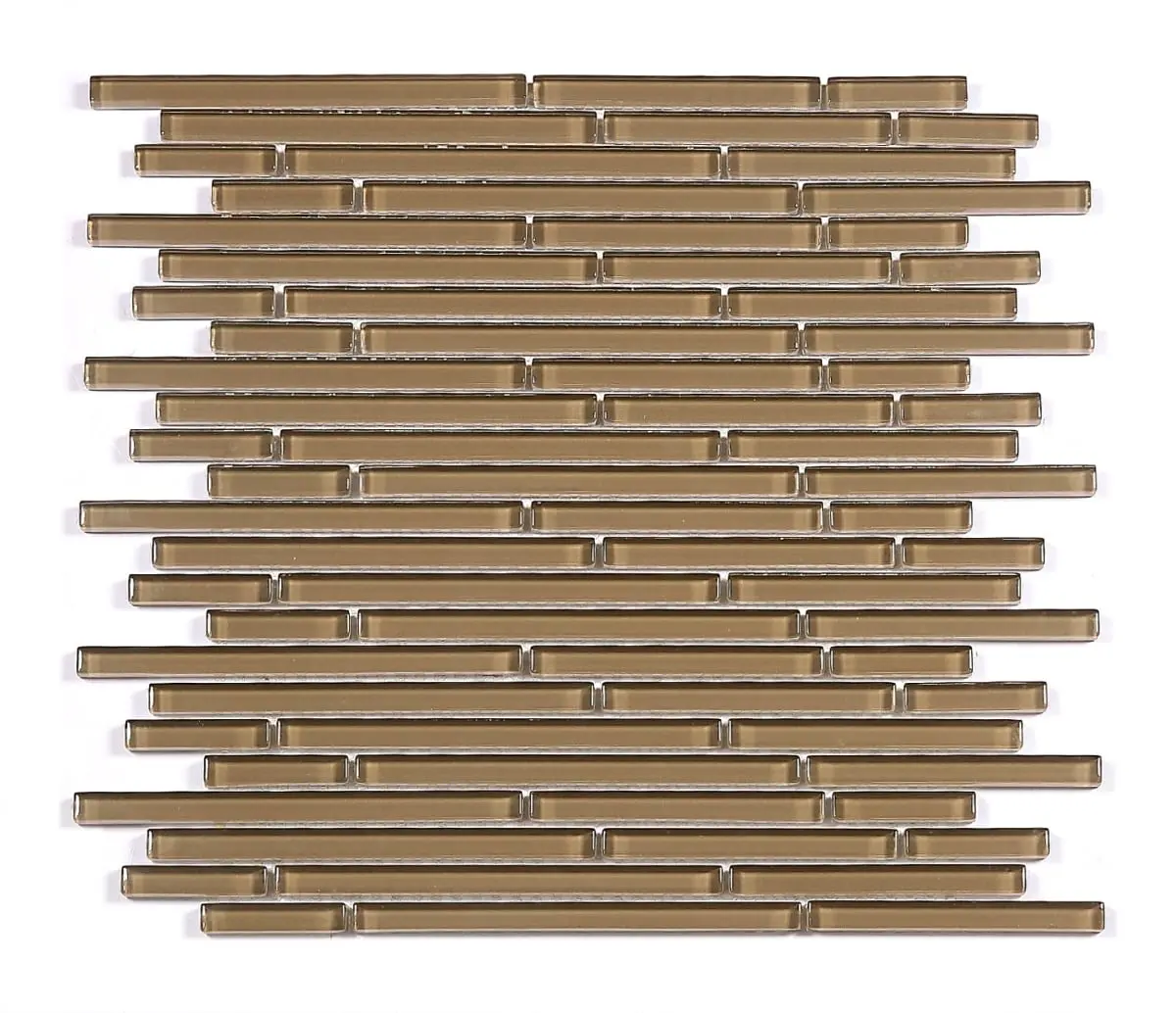 212 MAIN Abolos UNBHDCLNR-BZ Era Brown 12x12 in Interlocking Glossy Glass Mosaic Wall Tile, Waterproof, Outdoor-Safe, Frost Proof, Impervious Flooring for Bathroom, Kitchen, Fireplace Renovation