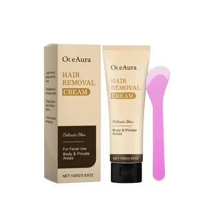 OceAura Moisturizing Skin Depilatory Cream gently cleanses the body's skin, leaving it moisturized and smooth, a topical care cream