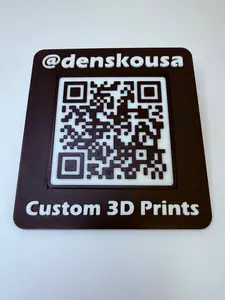 Custom 3D Printed QR Code Sign - Personalized Business Display Plaque