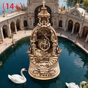 DIY Swan Lake Music Model Kit, 3D Craft Set, Handmade Table Decoration, Christmas Birthday Halloween Gift, DIY Activity