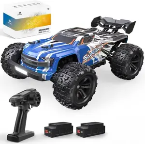 DEERC H16E Brushless Extreme High Speed RC Truck, Max 70kph, 1:16 4X4 RTR Fast RC Cars, All Terrains RC Monster Truck, Off Road Hobby Electric Vehicle Gift for , 2 Li-po Batteries