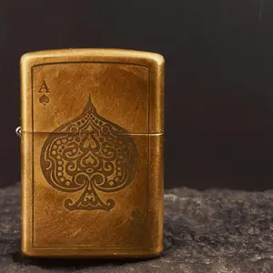 Black Ace — Brass Heritage Lighter