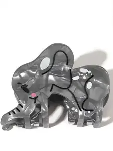Creative Acrylic Elephant Hair Clip, Non-Slip Ponytail Holder, Cartoon Animal Hair Accessory for Women, Fashionable Back of Head Bun Clip