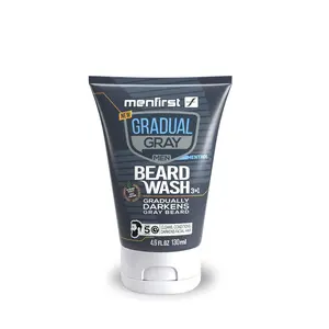 Menfirst Gradual Gray - Beard Wash - Darkening Formula - 1 Pack - 4.6 Oz Each