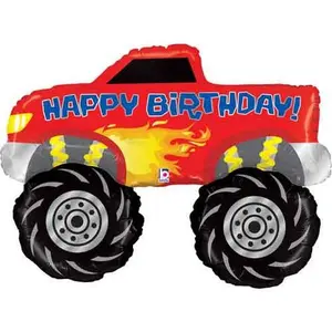 Birthday Monster Truck Mylar pos