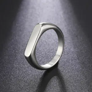 Skyrim Stainless Steel Signet Rings for Men Women Minimalist 5MM Wide Finger Rings 2026 Trend Wedding Couple Jewelry Gift Hot