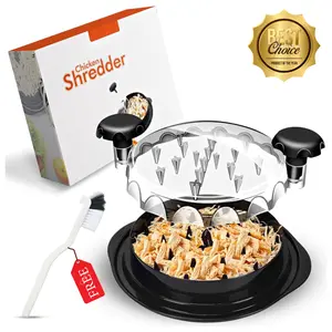 9" Chicken Shredder with Cleaning Brush, Visible Chicken Breast Shredder Tool, Dishwasher Safe, Ergonomic Handle, BPA Free, Heat Resistant Kitchen Utensils