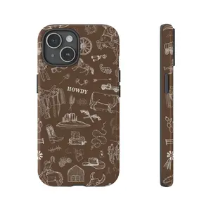 Western Cowboy Tattoo phone case, Western retro iPhone cases, Vintage Rodeo gift, Wild west gift for her for iPhone17 16 15 Pro 14 13 12 11 XS Mini Plus
