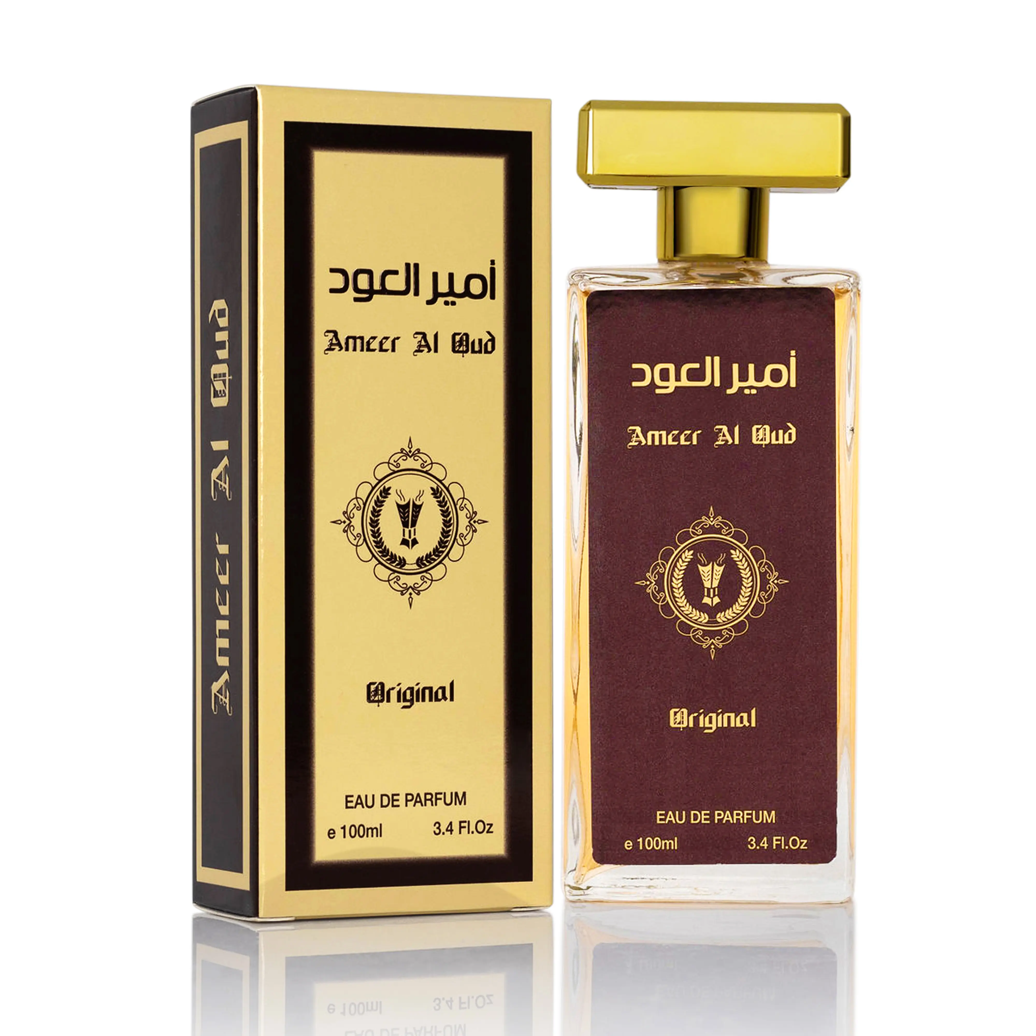 Urban Collection Ameer Al Oud 100ml Eau De Parfum - Premium Arabian Unisex Woody Oriental Fragrance, Modern, Potent, Long-Lasting, with Sweet Vanilla, Sandalwood, Adult Gift for Holidays, Birthdays, Regular Edition Single Item, Premium Arabian Fragrance