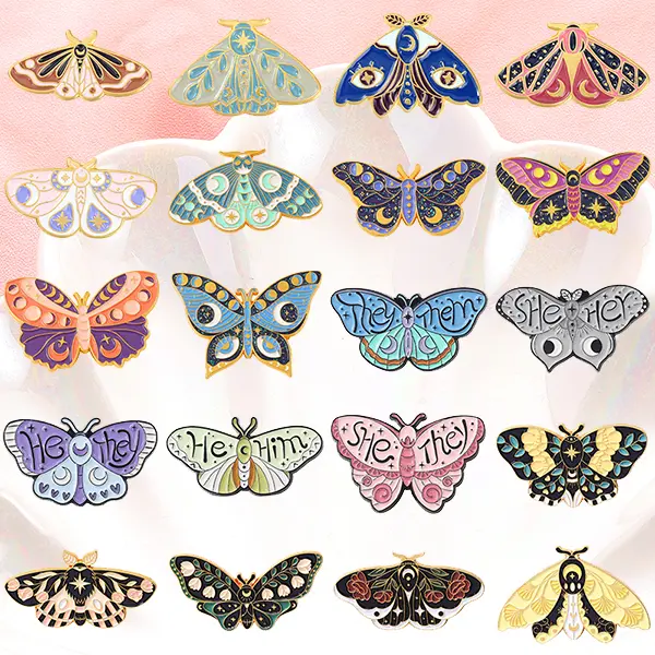 Elegant Butterfly Brooches - 20pcs Badge Pins Set for Backpacks, Clothing, Daily Commute, Perfect Gifting Choice for Casual & Christmas Occasions to Boost Engagement, Graduation, Animals, Party, Everyday, Zinc Alloy, Clothes, Exquisite, Unisex, Butterflie