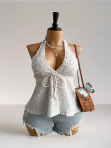 1 Piece Bohemian-Style Backless Halter Fitted Sleeveless Top Womenswear | Perfect for Christmas / Valentine's Day / New Year / Parties / Beach Trips / Music Festivals / Tropical Vacations