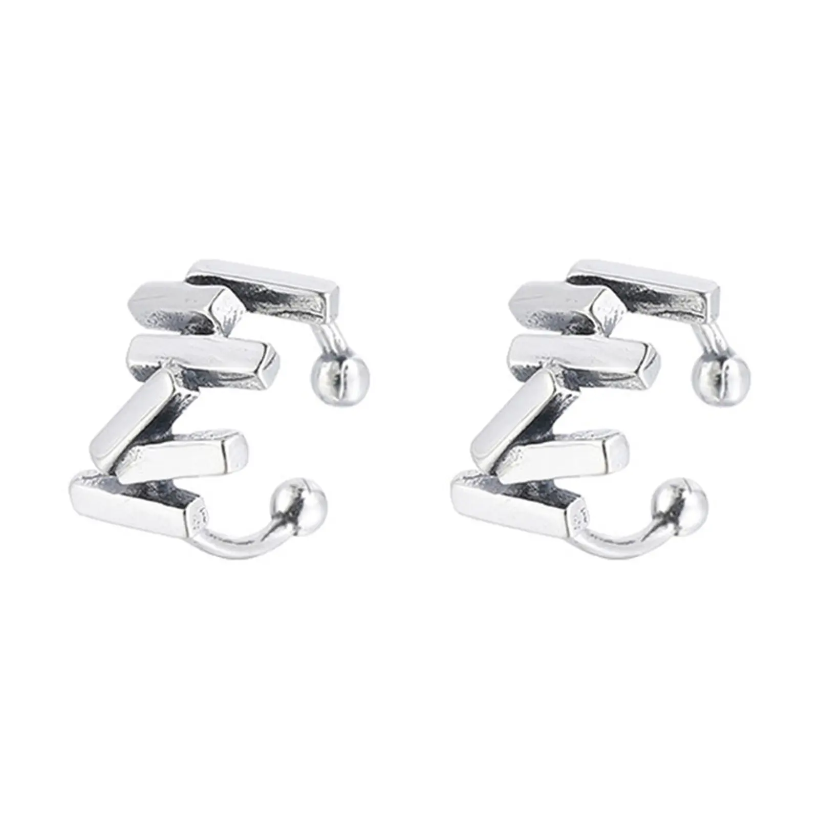 springtok Irregular geometric ear bone clips for women without pierced ears, daily wear gift
