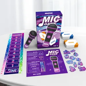 Snatch The Mic Karaoke-Style Game with Foam Microphone 125 Word Cards Game Board Player Tokens & Easy Instructions for Non-Singers