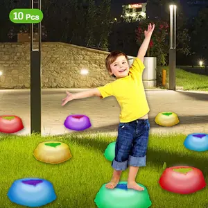 Kids Light-Up Balance Trainer Set 10-Piece Indoor Activity for Toddlers Aged 3+ Improve Coordination Gymnastics Obstacle Course Gym Mat