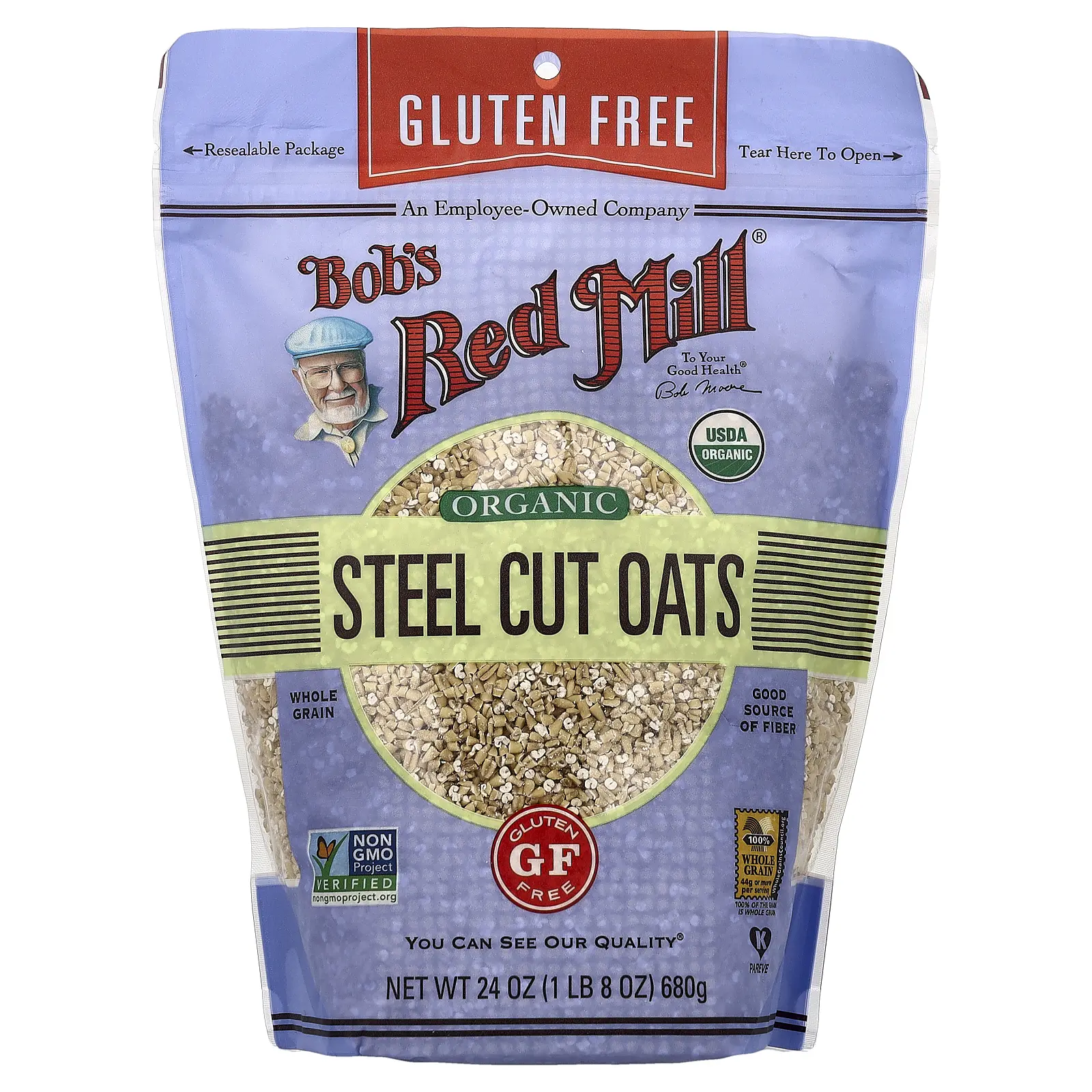 Bob's Red Mill Organic Steel Cut Oats, 24 oz (680 g)