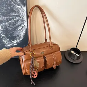 2026 Lucky Vintage Multi-Pocket, Practicality First]PU Leather Boston  - Versatile for Commuting & Shopping, Holds All Your Daily Joys # crssbody  women #crossbody  #work brooklyn 28 shoulder bag crossbody bag for women shoulder bags