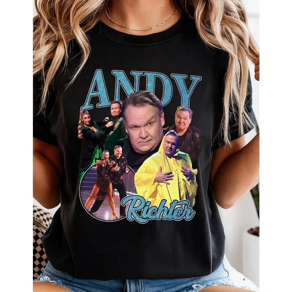 Andy Richter Dwts 2025 Bootleg Unisex Tshirt, DWTS Shirt, Andy & Emma Slater Dancing With The Stars T-shirt, The Stars Graphic Shirt