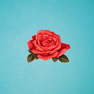 Red Rose -KickStix 1ct Vegan Leather Sticker