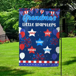 Grandma Garden Flag,American Flag Stars Grandkids Garden Flag,Mom Nana Banner Name Personalized July 4Th Garden Flag,Mothers Day Gift Ogs218 45803 315