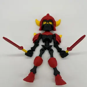 Skeleton Knight – Flexi Pose Figure with Sword & Axe Black Knight 
