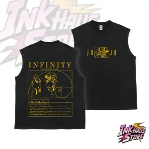 Johnny Joestar, a character from *JoJo's Bizarre Adventure*, and his ability "Golden Spin" -- 100% Cotton Sleeveless Retro wash Tank Top