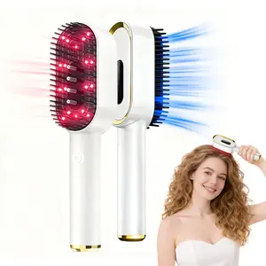 Laser Therapy Hair Growth Comb, Light Hair Brush, Electric Scalp Massager, Blue Light & Vibration, Hair Oil Applicator for Men and Women