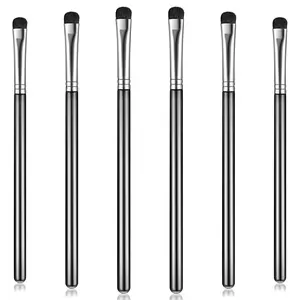 6 Pieces Eyeshadow Brush Short Shader Small Brush Smudge Makeup Brush Flat Blending Smudger Precision Crease Brush for Creasing Eye Makeup Look Eyes Eyeliner, Corner Highlighter, Eyebrow Concealer