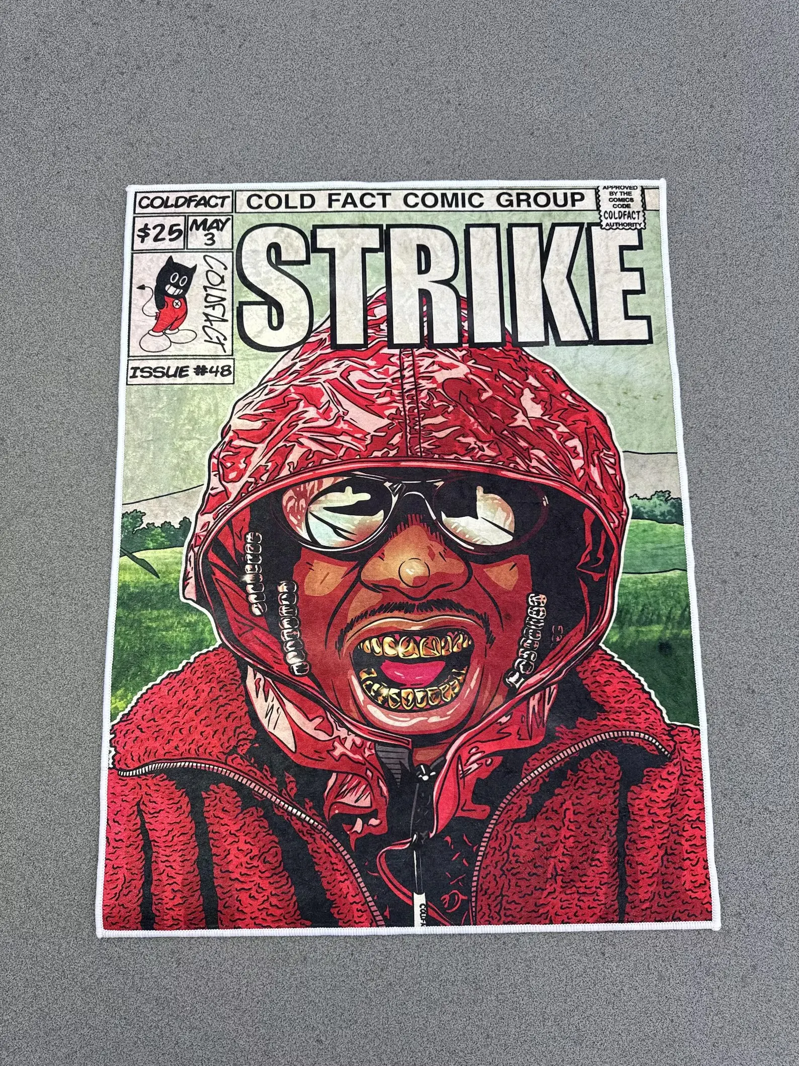 Premium Streetwear Strike Area Rug, Rap Room Decor Carpet