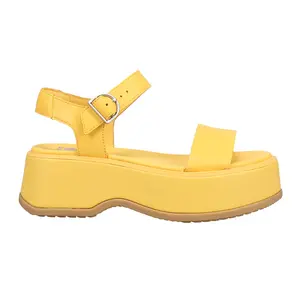Sorel Womens Dayspring Ankle Strap Platform Casual Sandals Casual Mid Heel 2-3" - Yellow