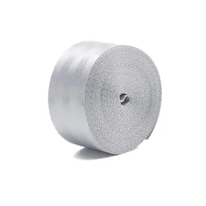 3.6M Car Seat Belt Webbing Lap Retractable Safety Strap Universal Car Safety Seat Conversion Racing Auto Accessories Silver