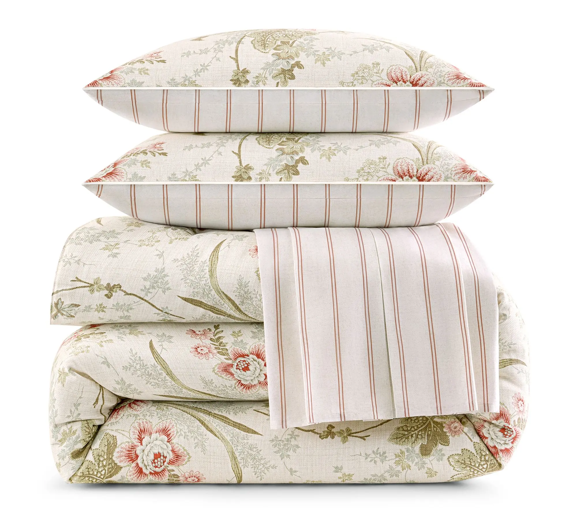 Waverly 4PC 100% Cotton Comforter Set F/Q