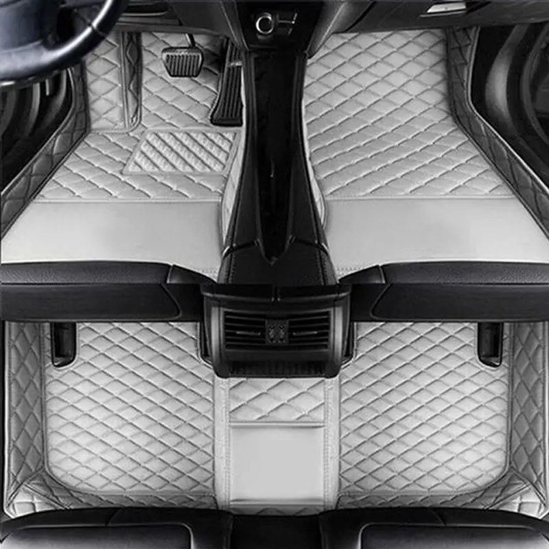 Custom Car Floor Mat For Ford Mondeo MK5 2013~2015 Left/Right -hand Drive Auto Interior Accessories Car Accessory Fashion Diamond Styling Leather Carpet Waterproof Design Full Coverage Automotive Floor Mats