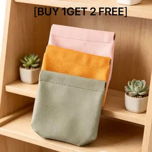 [Buy 1 Get 2 Free] Small Makeup Pouch - Cosmetic Bag Travel, 3-Piece Jewelry Storage Organizer for Lipstick & Personal Belongings, Portable