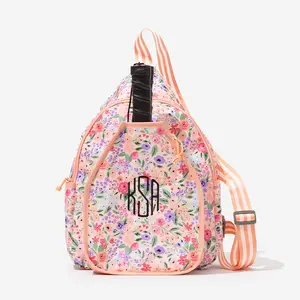 ML Marleylilly Personalized Pickleball Bag - Durable Polyester Canvas with Removable Paddle Storage, Adjustable Straps & Stylish Design