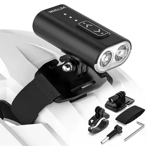 VICTGOAL Bike Helmet Light 800 Lumens Front Light with Dual Mounts for Helmet & Handlebar