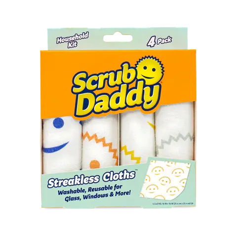 Scrub Daddy Streakless Cloths - Absorbent Towel for Cleaning