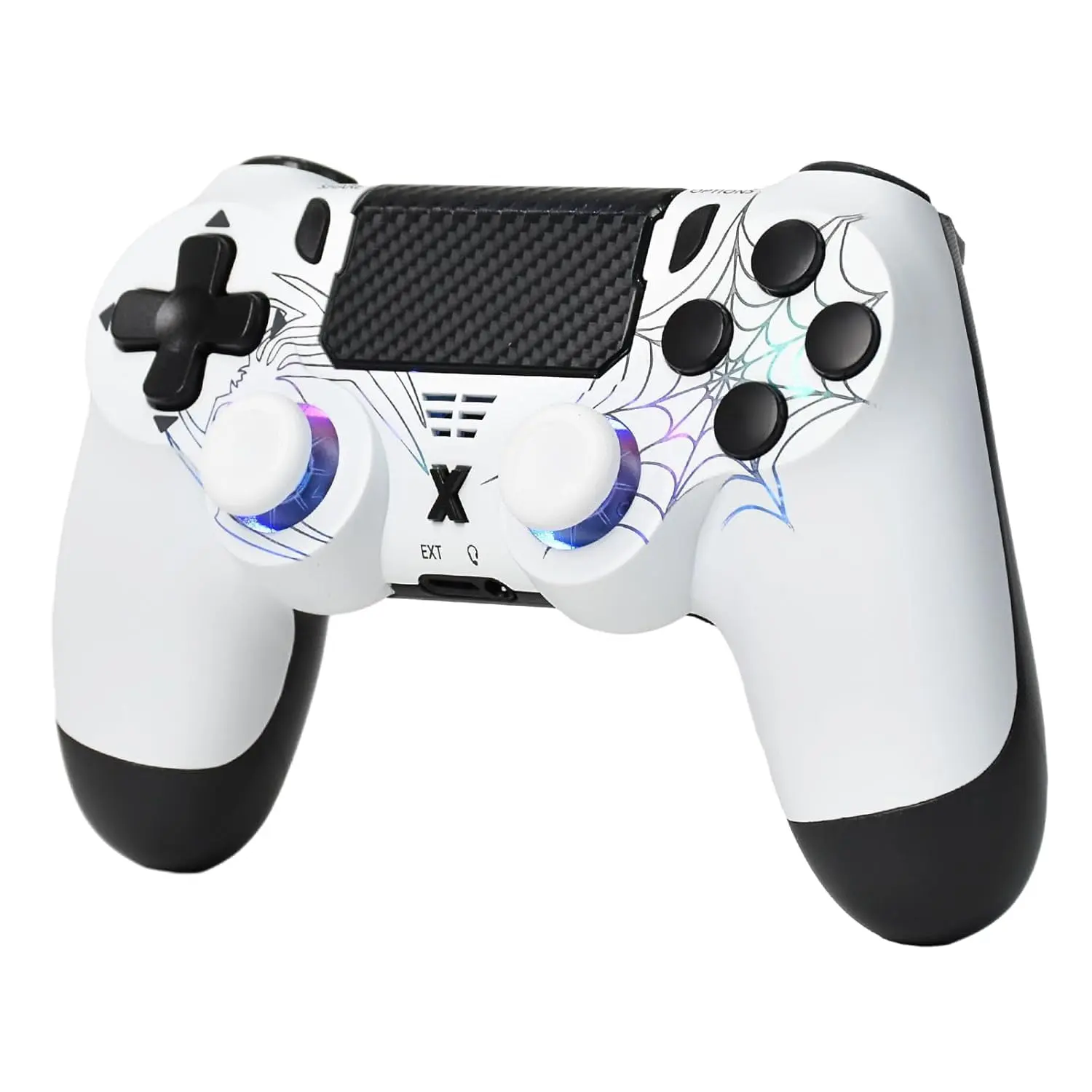 Wireless Controller for P-4,Wireless Game Controller for P-4/Pro/Slim Console, with Dual Vibration/6-Axis Gyro Sensor/Audio Function compatible for PC Platform (WHITE)