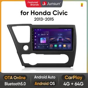 Junsun [2+32GB] Car Radio Stereo for Honda Civic 2013 2014 2015 Android 13 9 inch HD touchscreen multimedia video player Wireless Carplay Auto GPS navigation Dashboard Vehicle