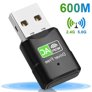 600Mbps Dual-band WiFi Adapter USB Antenna 2.4g 5GHz USB Wifi Adapter Wireless Network Card Adaptador Wifi Receiver Driver Free