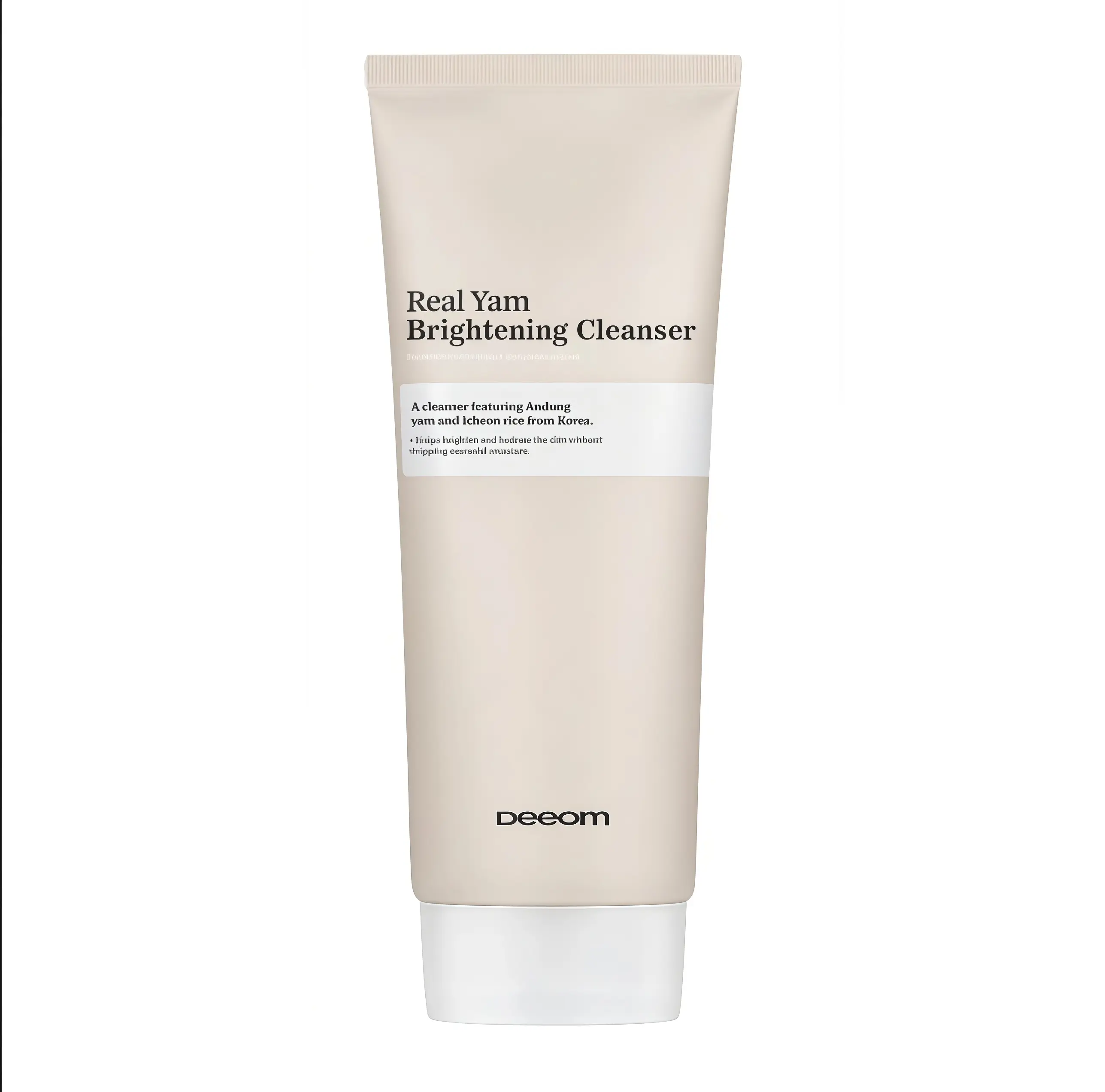 Deeom Yam Brightening & Moisturizing FacialTMade in South Korea」 - GentleDailyCleanserFacial Cleansing Product with RiceExtracts forDull, Dry Skin, Rich Creamy Lather,Morning &Evening Use IDeep Pore Clean + GlassGlow + Hydration+LightMakeup Removal