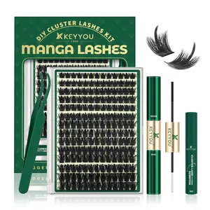StarrlNight Kit | KEYYOU Black Pearl Lash Clusters | Waterproof & Long-Lasting | Fashion Wet Look | Beginner-Friendly DIY | Salon-Grade Lash Extension Alternative | Flawless Voluminous Finish | Evil lash | Trendy Must-Have | TikTok Shop SpringGlowUp