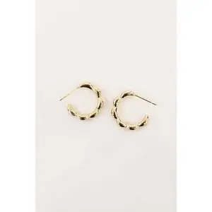 Scalloped Huggie Hoop Earrings