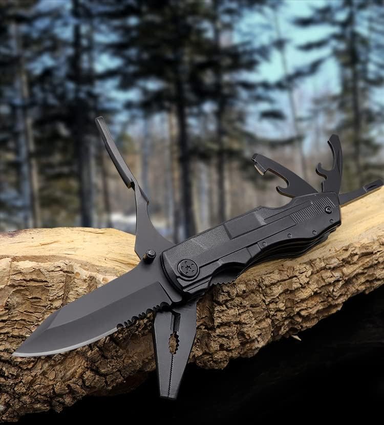 Folding Pocket Multi-tools with Saw, Knife,Plier, Screwdriver, Bottle Opener - Extra Strong High Safety Lock Design - Perfect Tool for Outdoor, Survival,Camping,Emergency tools