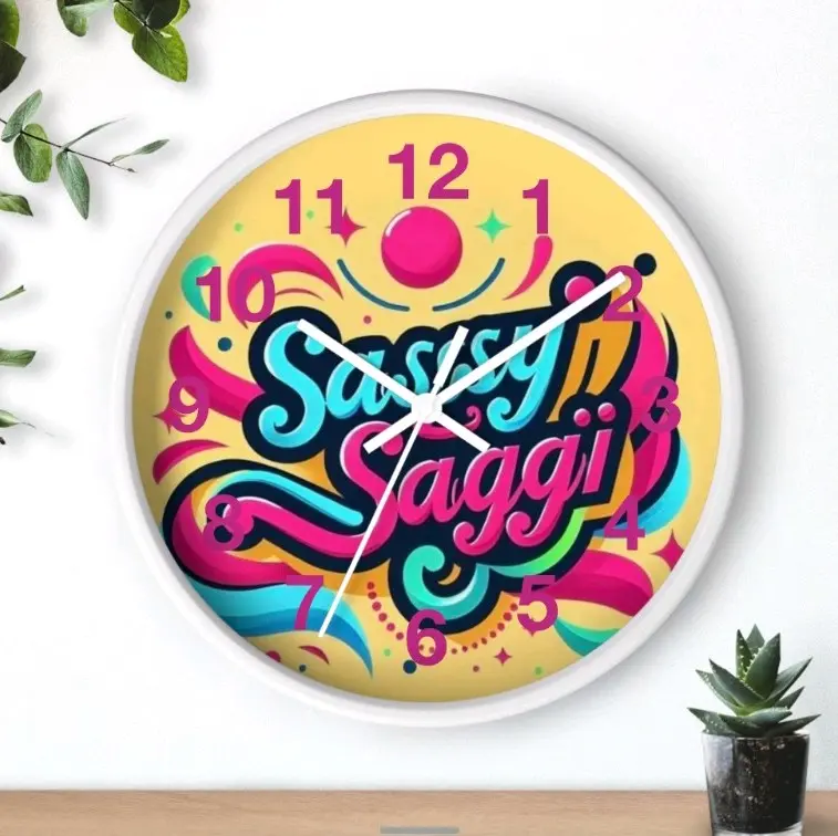 Sassy Saggi Wa Wall Clickly Clock Sassy Sagg
