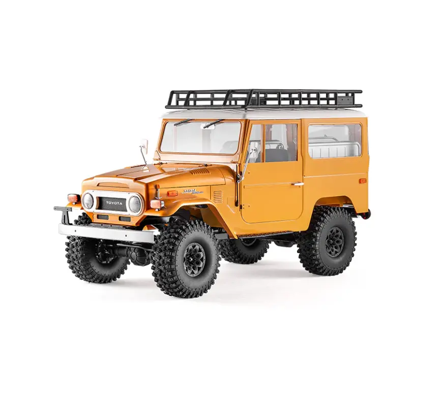 FMS Hobby Grade RC Classic Toyota Land Cruiser FJ40 RS Model Car, 1:10 True-Size Build Collectible with Steel Frame - Note: No Charger or Battery Included, Collectible Model Car