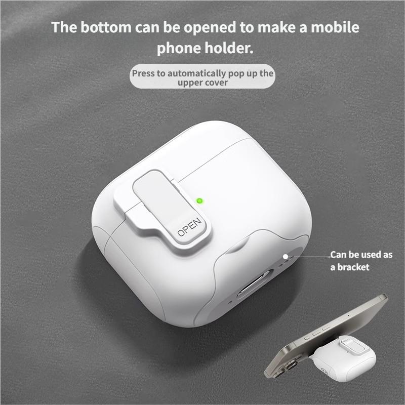Accessories Suitable for AirPods 1/2/3/4 pro Cases with Safety Lock & Keychain - Secure Soft Cover for Wireless Charging, Button Access & Anti-Slip Grip