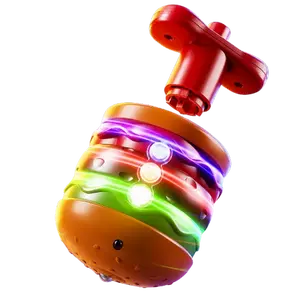 LED Light-Up Musical Spinning Top Toy for Kids - Burger Gyroscope with Cool Sound Effects, Sensory Play Fun