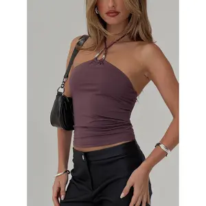 Final Tango Halter Top Plum